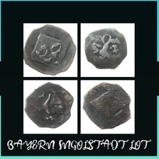 GERMANIA Baviera medievale Ingolstadt Stefano III e Luigi VII PFENNIG (2 monete)