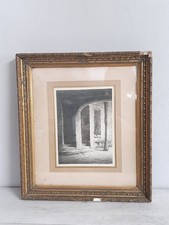 STAMPA DISEGNO ORNAMENTALE FIRMATA E INCORNICIATA IN CORNICE CON QUALCHE DIFETTO