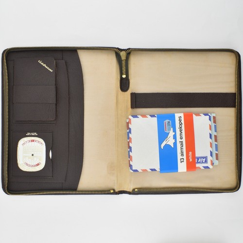 Vtg 1970 brown leather zipped - 1970,