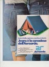advertising Pubblicità-TENDA CANADESE "JEANS" AERSARDA 1977 -PUBBLICITA EPOCA-
