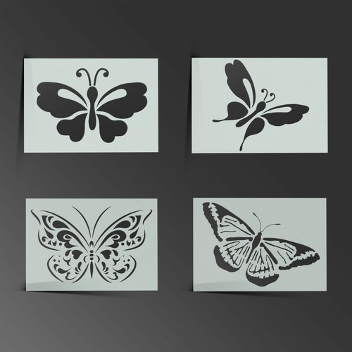 Stencil farfalla shabby chic - farfalla,