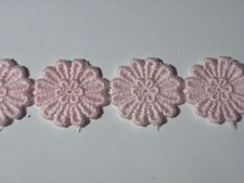 PASSAMANERIA BORDO FIORE ALT 2,5 CM X VENDITA A MT COLORE ROSA O AZZURRO NUOVO