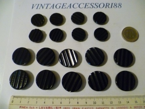 Bottoni blu rigato plastica - rigato,