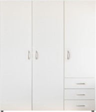 Molise - Armadio Con 3 Ante a Battente E 3 Cassetti in Legno Laminato Di Colore 