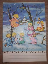 LETTERINA BUON NATALE CON ANGIOLETTI  anni '70