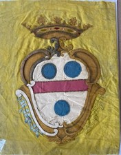 Stemma nobiliare Su Seta Parzialmente ricamato 40 X 31 Cm