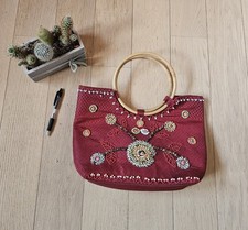 Borsa vintage rossa manici in