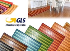 Tappeto stuoia bamboo legno moderno pedana cucina degradè passatoia antiscivolo