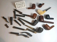 Lotto Vintage 20+pz-Pipe da fumo tabacco schiuma di mare,Gipetto,Major Italian Briar+