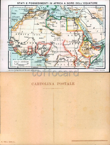 Offerta coloniale cartina - *offerta*, coloniale-cartina