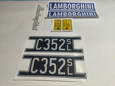 ADESIVI DECALCOMANIE LAMBORGHINI C 352 SL  PER TRATTORI AGRICOLI CINGOLATI 352