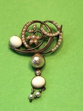 S1-AS-39)) Alte Silberbrosche 925 vergoldet, AR 1175 Arezzo Italien. 6cm x 4cm