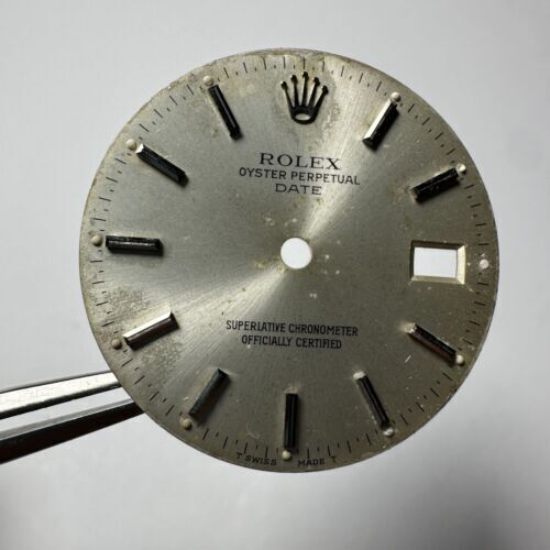 Rolex date 34mm dial silver - rolex,