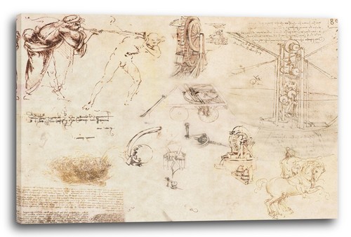 Tela cornice leonardo vinci - leonardo,