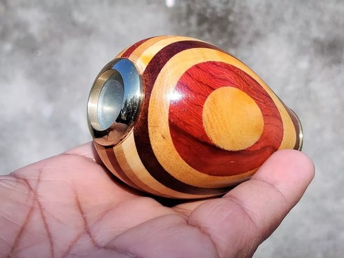 Egg kaleidoscope brass - kaleidoscope, wood