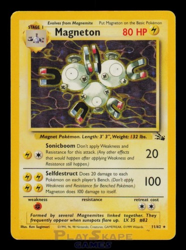 Pokemon card magneton - pokemon, 11/62