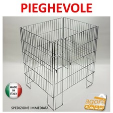 CESTA ESPOSITORE BANCARELLA PIEGHEVOLE IN FILO 50X60 ESPOSITRICE RIPIANO MOBILE