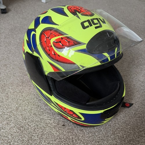 Casco moto agv giallo - casco, grafico