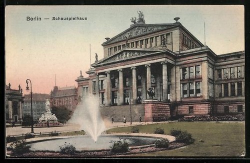 Berlino teatro con fontana - berlino,,