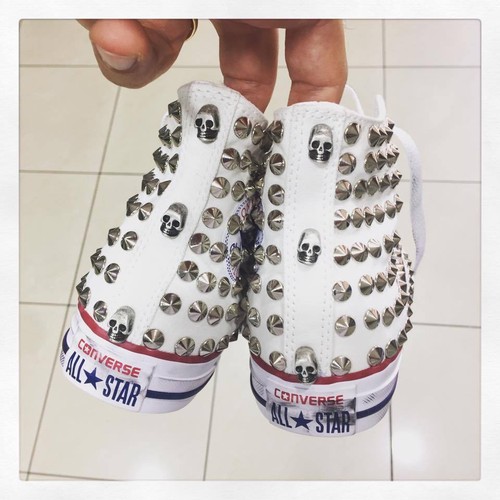 Converse bianche alte - converse,