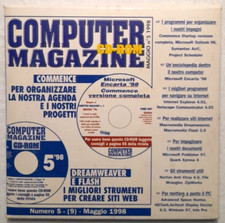 2 CD Rom Computer Magazine Maggio 1998 N°5 Microsoft Encarta 98 Vintage __S4