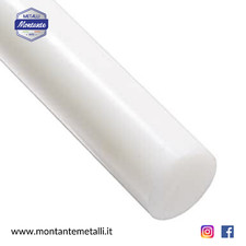 Barra Tonda in DELRIN POM C BIANCO Da 10 a 140 mm in Diverse Lunghezze (Derlin)
