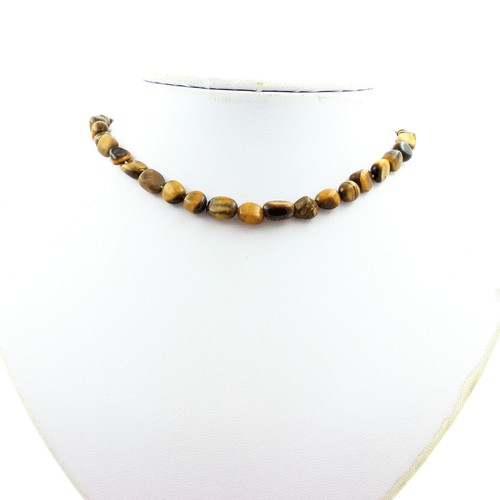 Collana perle occhio tigre - perle,