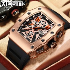 MEGIR Orologio Uomo Tonneau