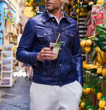 Giacca uomo blu royal classica