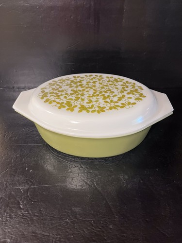 Casseruola vintage pyrex verde - vintage,