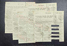 5 x Tessera Annonaria per Beni e Alimenti (Guerra) Concessioni Militari Licenza 