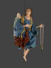 Angelo celestiale 35 Cm arte presepiale Presepe Napoletano scena nativita' 