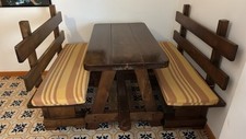 Tavolo e 2 panche in legno