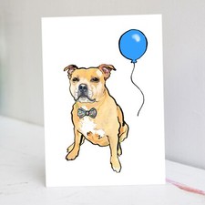 Biglietto Compleanno Staffy -