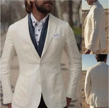 Abito Uomo In Lino Bianco