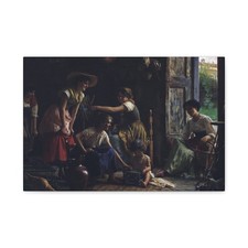 Giuseppe Magni (1869-1956) La famiglia felice - Arte da parete su tela