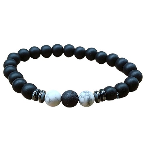 Bracciale sfere pietra - bracciale,