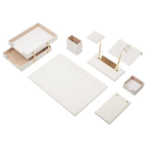 Set scrivania pelle - scrivania,