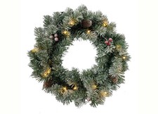 Corona Ghirlanda Rotonda Luci Led Natalizia Luminosa Entrata Rametti Abete Meran