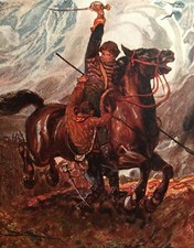 MILITARIA_RISORGIMENTO ITALIANO_ARTE_NOMELLINI_TROMBETTA DEL SALTO_ANTICA STAMPA