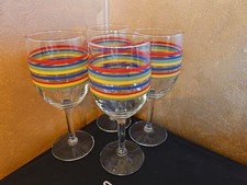 Calici in vetro a righe