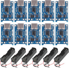6Pcs Porta Batterie 18650, 3.7V 18650 Custodia per Batterie in Plastica Con 1 Sl