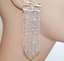 Orecchini Donna argento strass