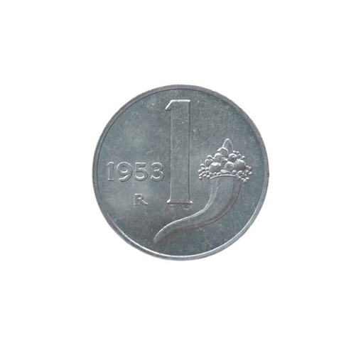 Moneta 1 lira 1953 - moneta,