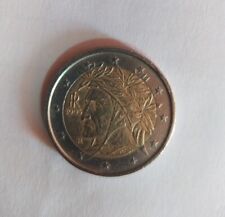 Moneta 2,00 € Dante Alighieri 2005 errore di conio