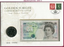 GREAT BRITAIN BANK OF ENGLAND 5 STERLINE 6 2 2002 Golden Jubilee UNC spedizione gratuita