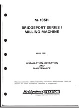 M-105H Bridgeport Series 1 Manuale uso e manutenzione PDF