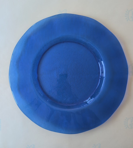 Sottopiatti blu vetro 34cm - 5,
