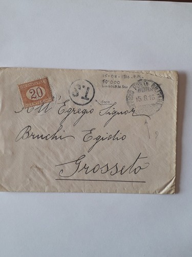 Busta vuota viaggiata - g.m.,