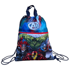 SACCA DELUXE AVENGERS MARVEL CHIUSURA A COULISSE TASCA FRONTALE BORSA 45X34,5 CM
